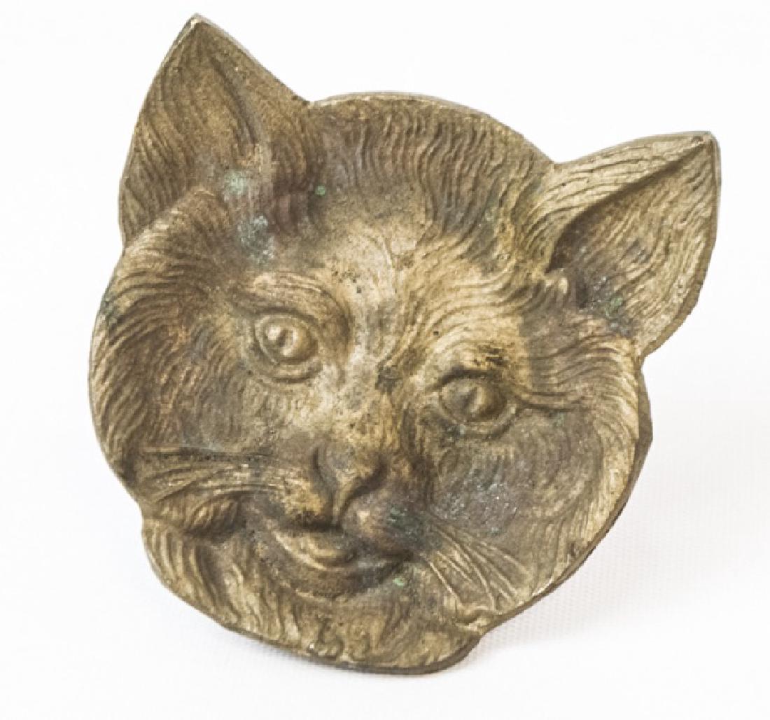 Antique Ormolu Figural Dish of a Cat's Face (1 of 4)