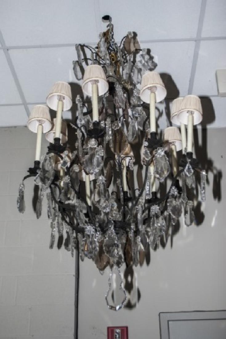 Large French Style Crystal 12 Arm Chandelier (1 of 4)