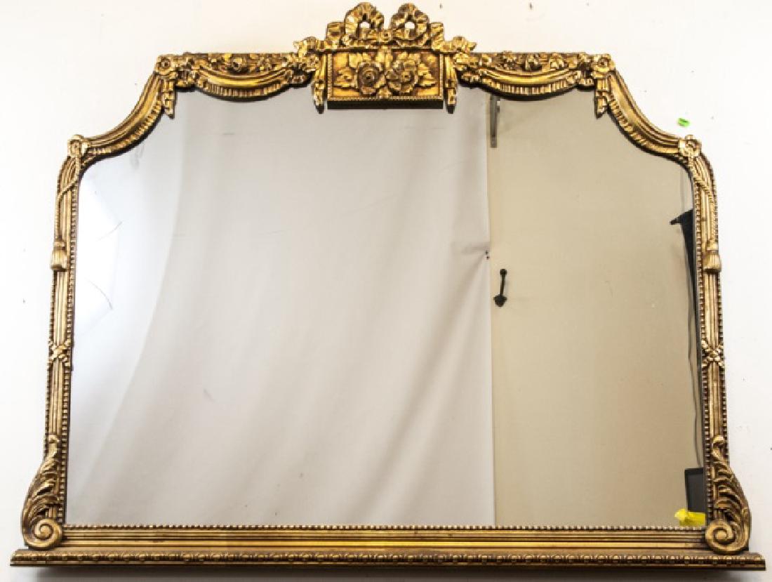 Antique French Empire Style Gold Painted Mirror (1 of 4)