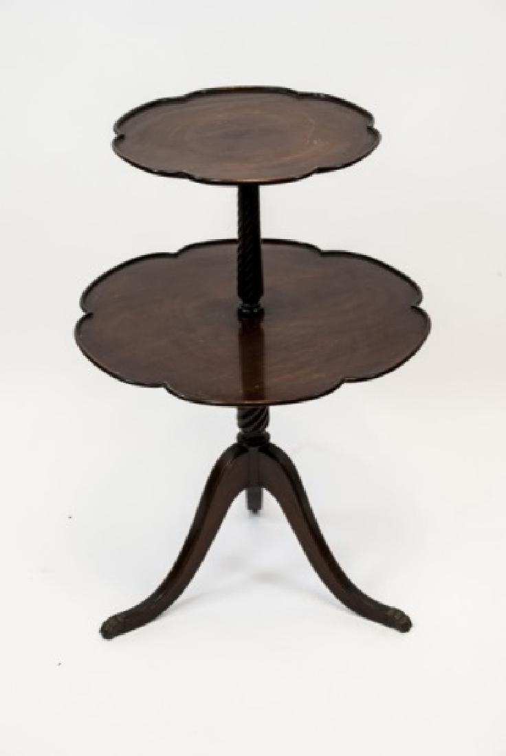 English Chippendale Style Two Tier End Table (1 of 4)