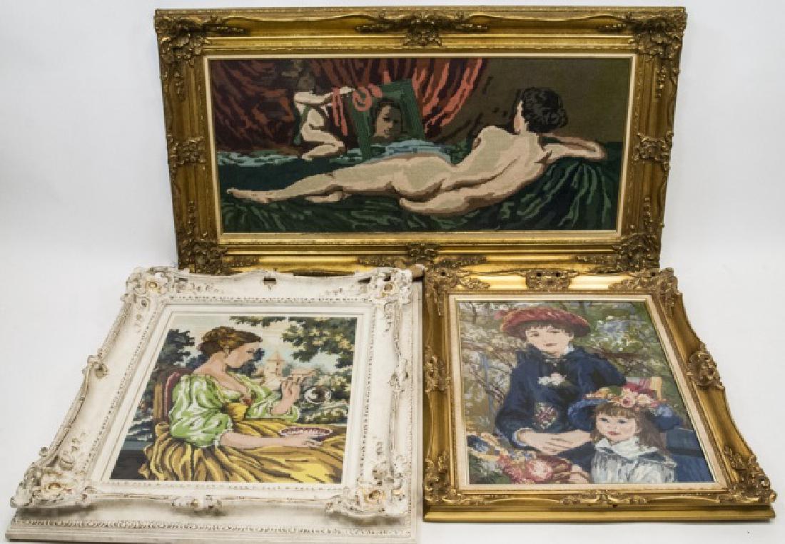 Three Impressionist Style Frames w Needlepoint (1 of 13)