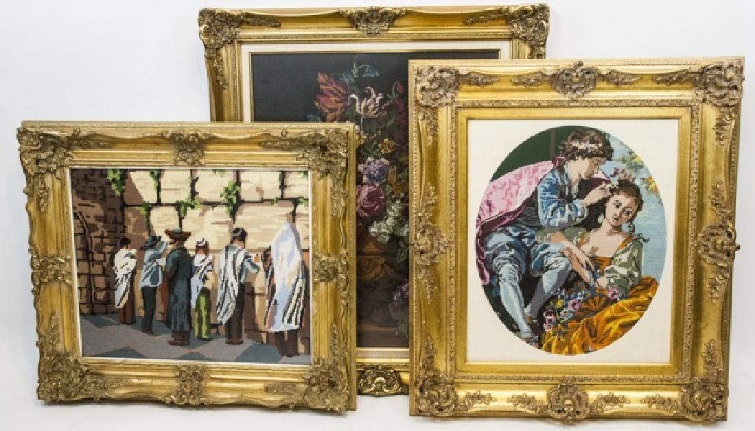Three Impressionist Style Frames w Needlepoints (1 of 12)