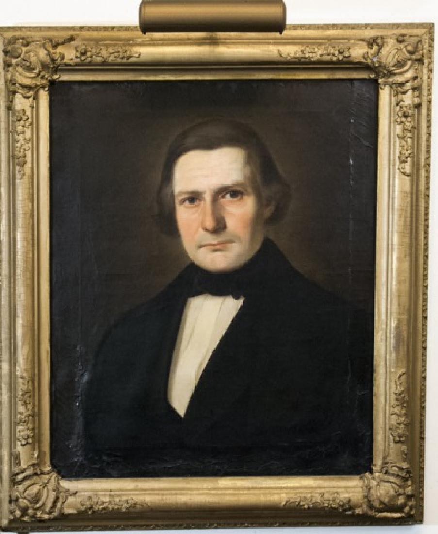 Antique 19th C American School Portrait Painting (1 of 9)