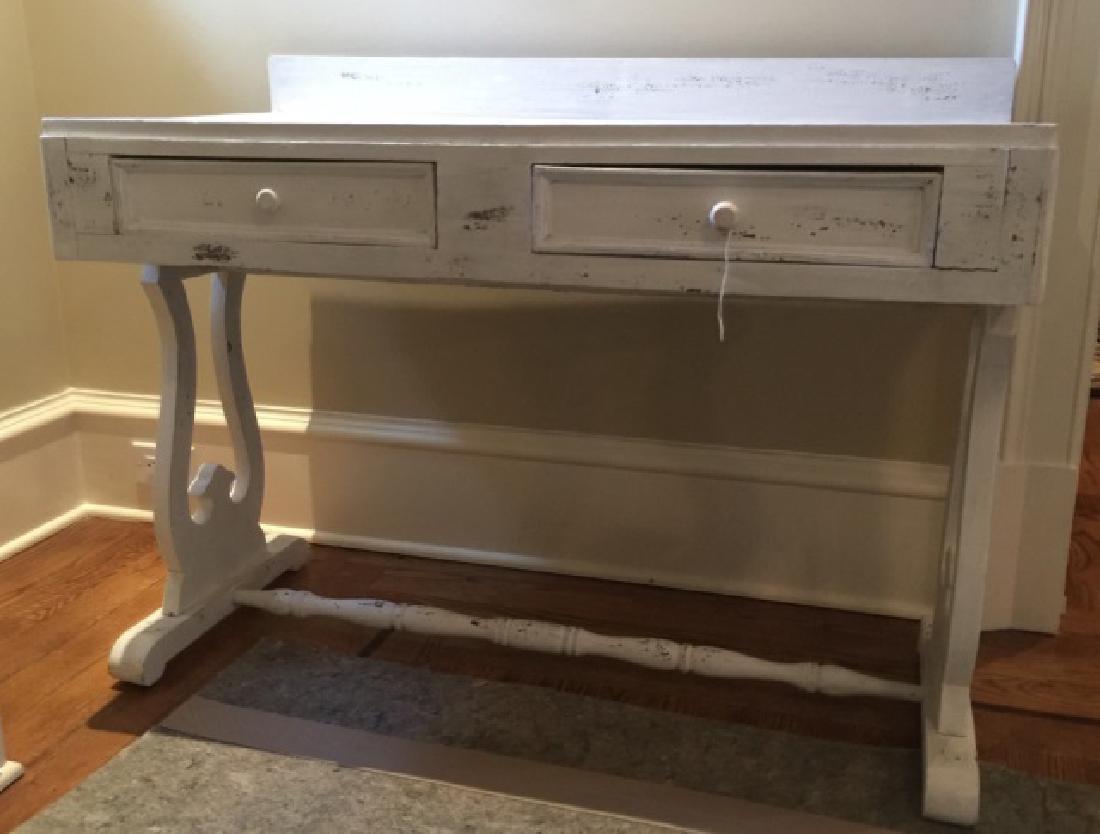 Custom Shabby Chic Distressed Paint Desk / Console (1 of 4)