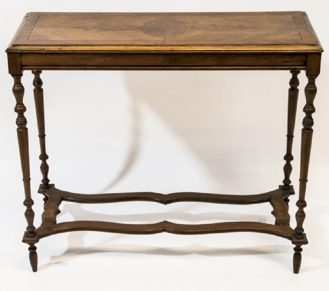 Antique Marquetry Wood Inlay Console or End Table (1 of 4)