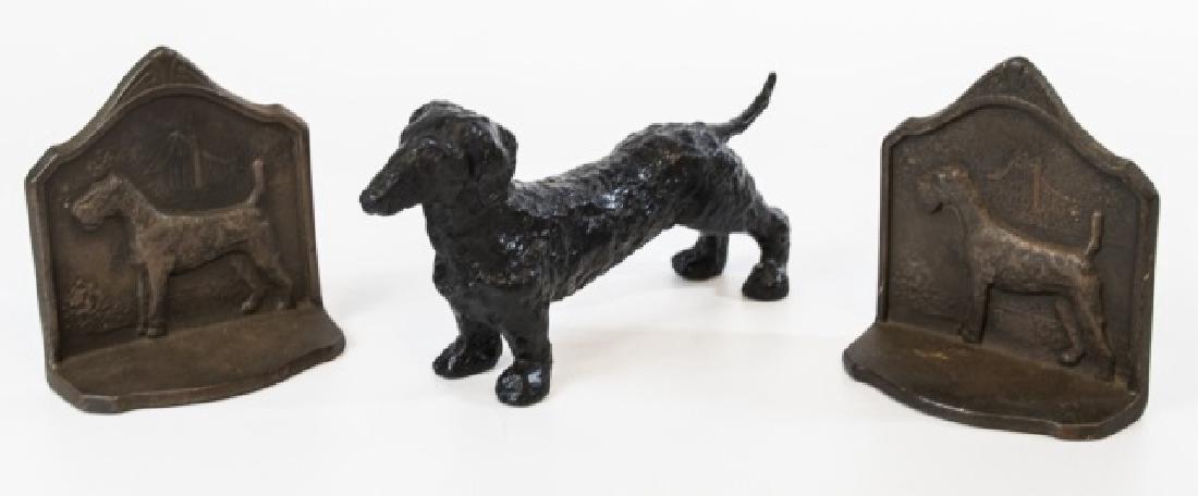 Dachshund Table Statue & Scottish Terrier Bookends (1 of 4)