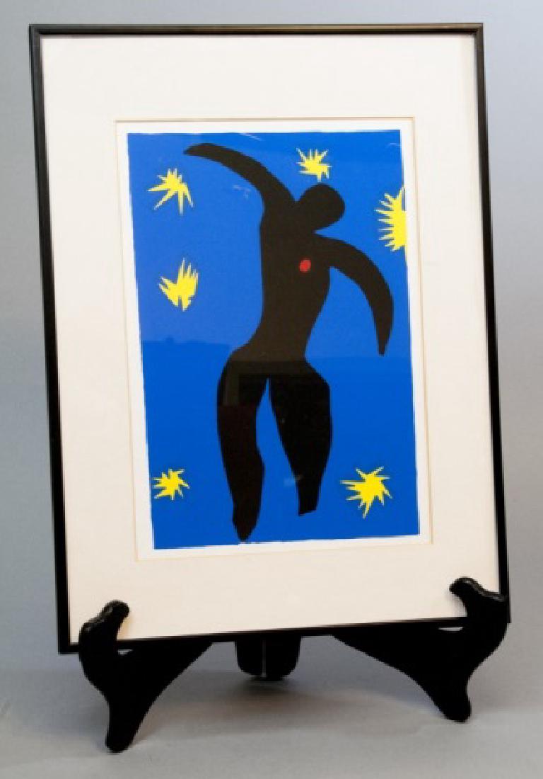 Framed Modern Art Print of Figure with a Red Heart (1 of 3)