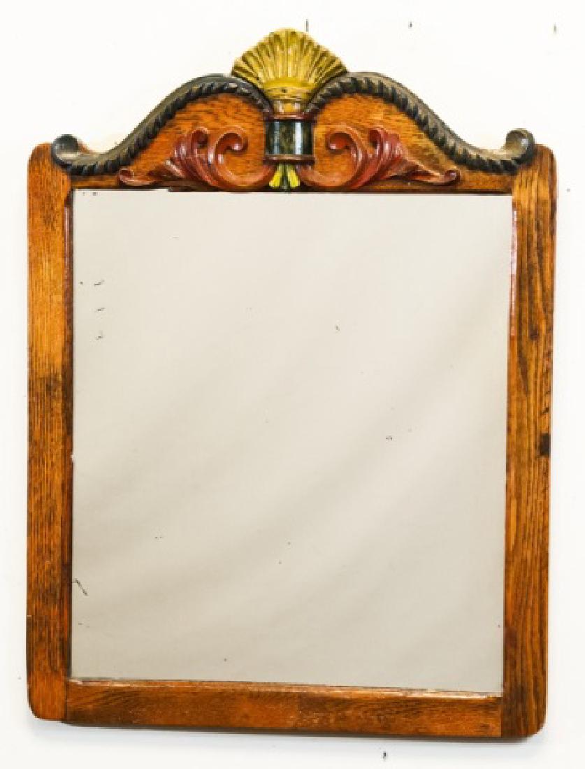 Cottage Victorian Style Painted Folk Art Mirror (1 of 4)
