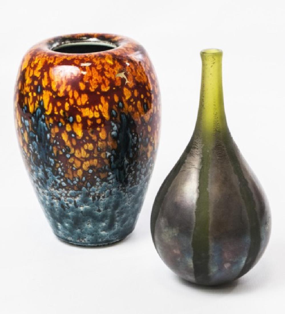 Contemporary Signed Art Glass & Art Pottery Vases (1 of 8)