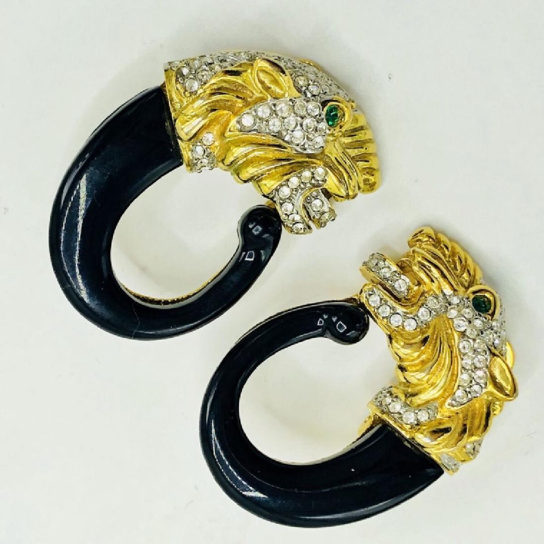 Vintage 1980s Costume Panther Lion Ear Clips (1 of 3)
