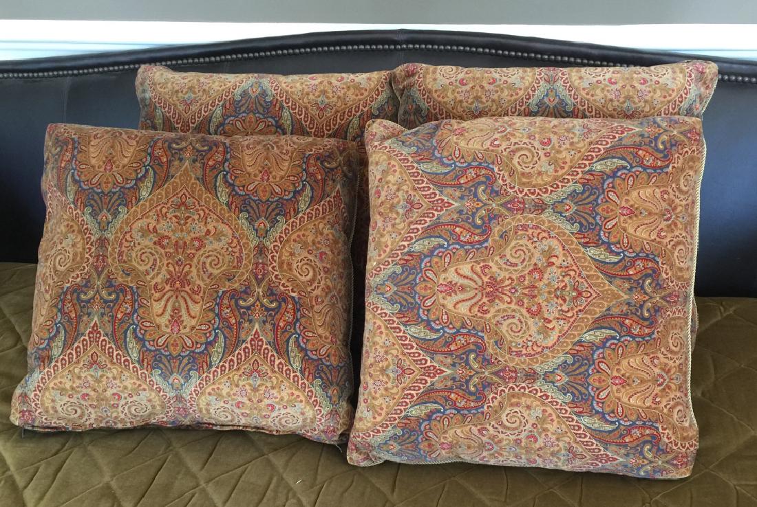 Set of Four Contemporary Pillows - Paisley Velvet (1 of 3)