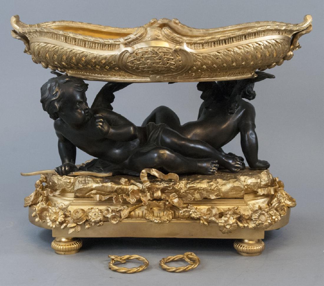 Large Gilt Bronze Ormolu Cherub Centerpiece Urn (1 of 7)