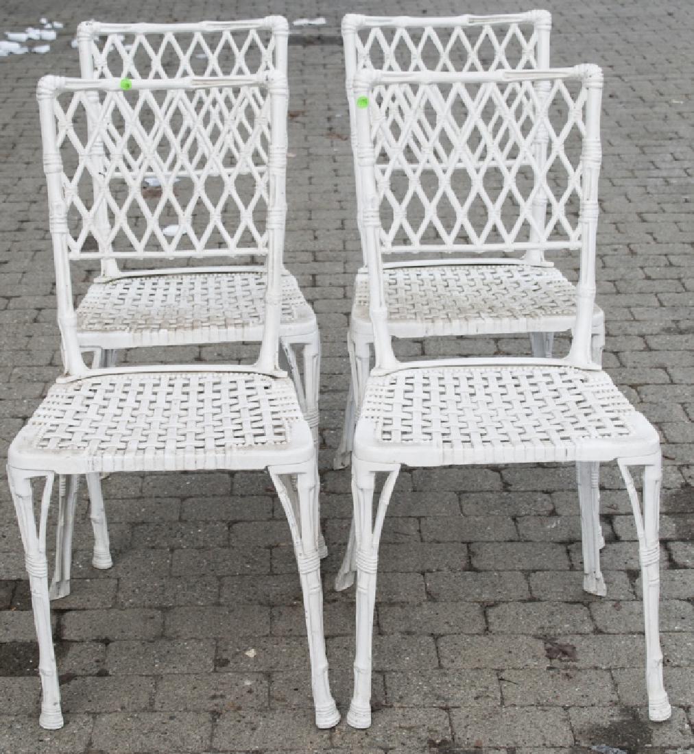 Two White Wrought Iron Chair Sets (1 of 5)