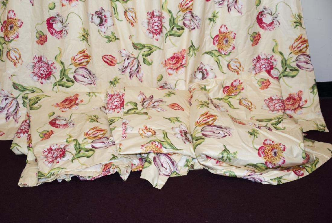 Four Custom Yellow Contemporary Floral Curtains (1 of 5)