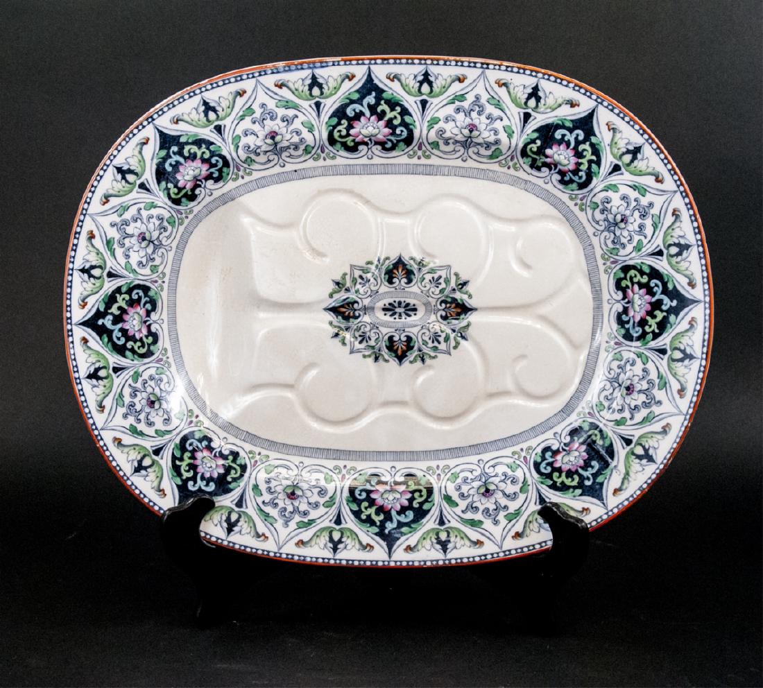 Large Antique 19th C English Ironstone Platter (1 of 8)