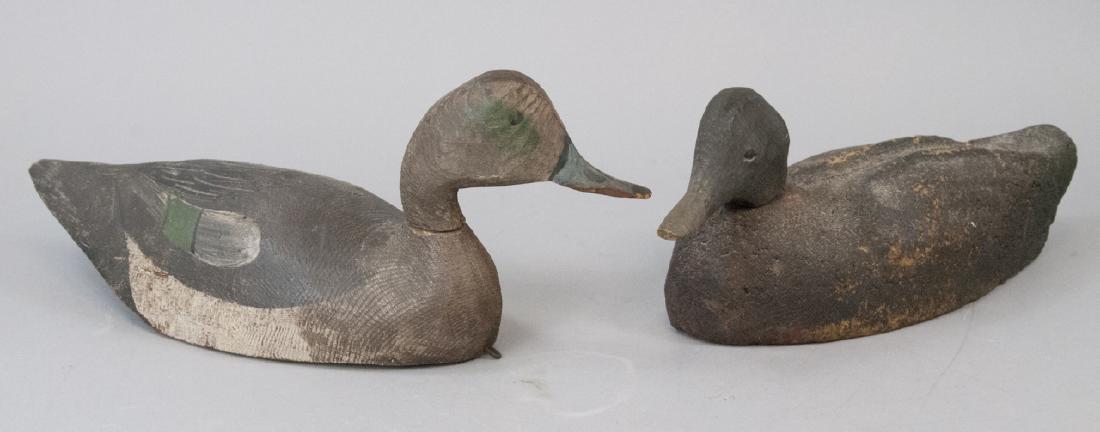 Two Antique Wooden Duck Decoys (1 of 3)