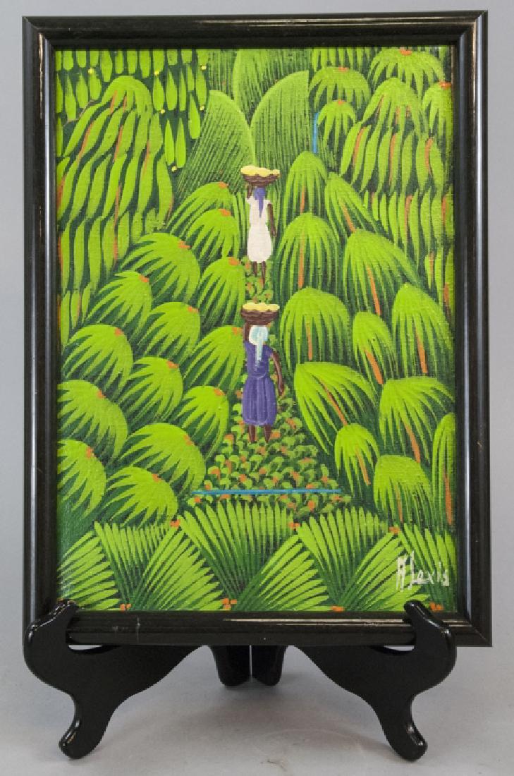 Vintage Canvas Painting Haitian Art by  Alexis C. (1 of 4)