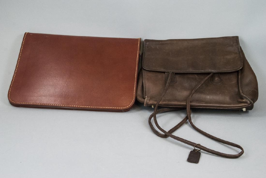 Vintage Leather Coach Bag & Leather Portfolio (1 of 9)