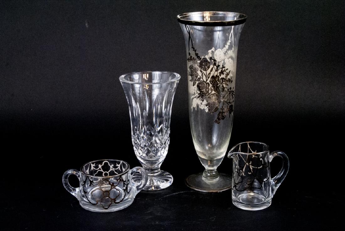 Waterford Crystal Vase & Silver Overlay Glassware (1 of 9)