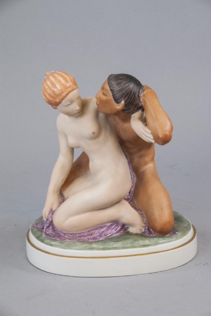 Vintage Royal Copenhagen Porcelain Lovers Statue (1 of 5)