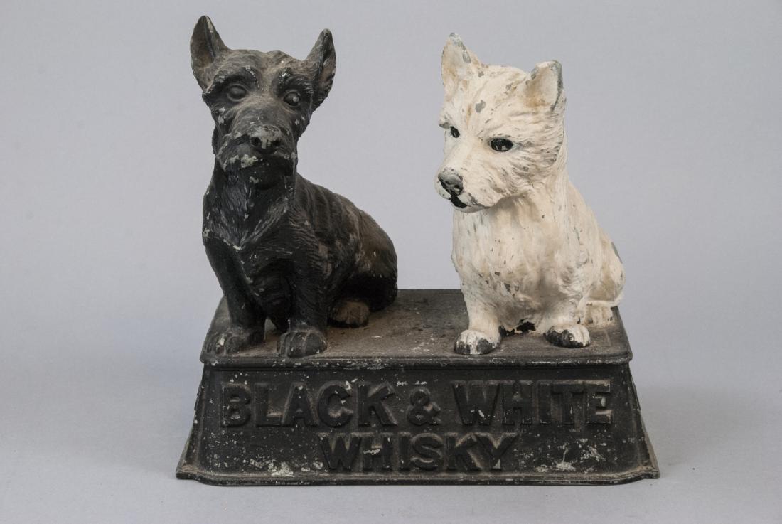 Black & White Cast Iron Scottish Terrier Statue (1 of 6)