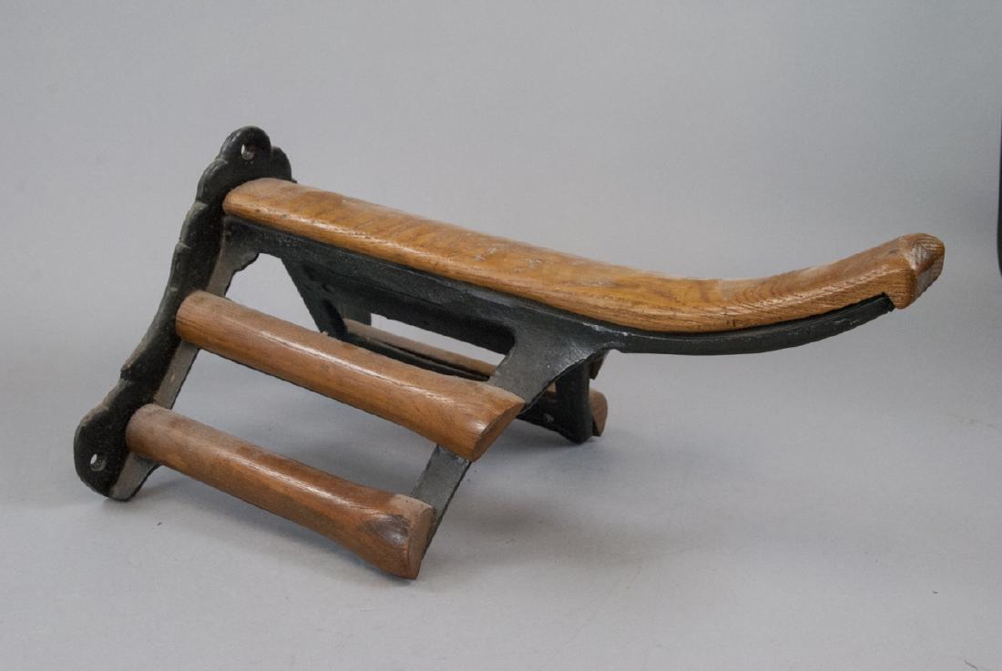 Vintage Cast Iron And Wood Saddle Rack (1 of 4)