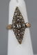 Antique 19th C 15kt Gold & Diamond Navette Ring - 5