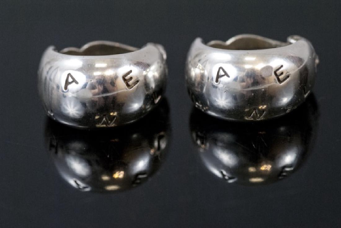 Vintage Chanel Sterling Silver Hoop Earrings (1 of 6)