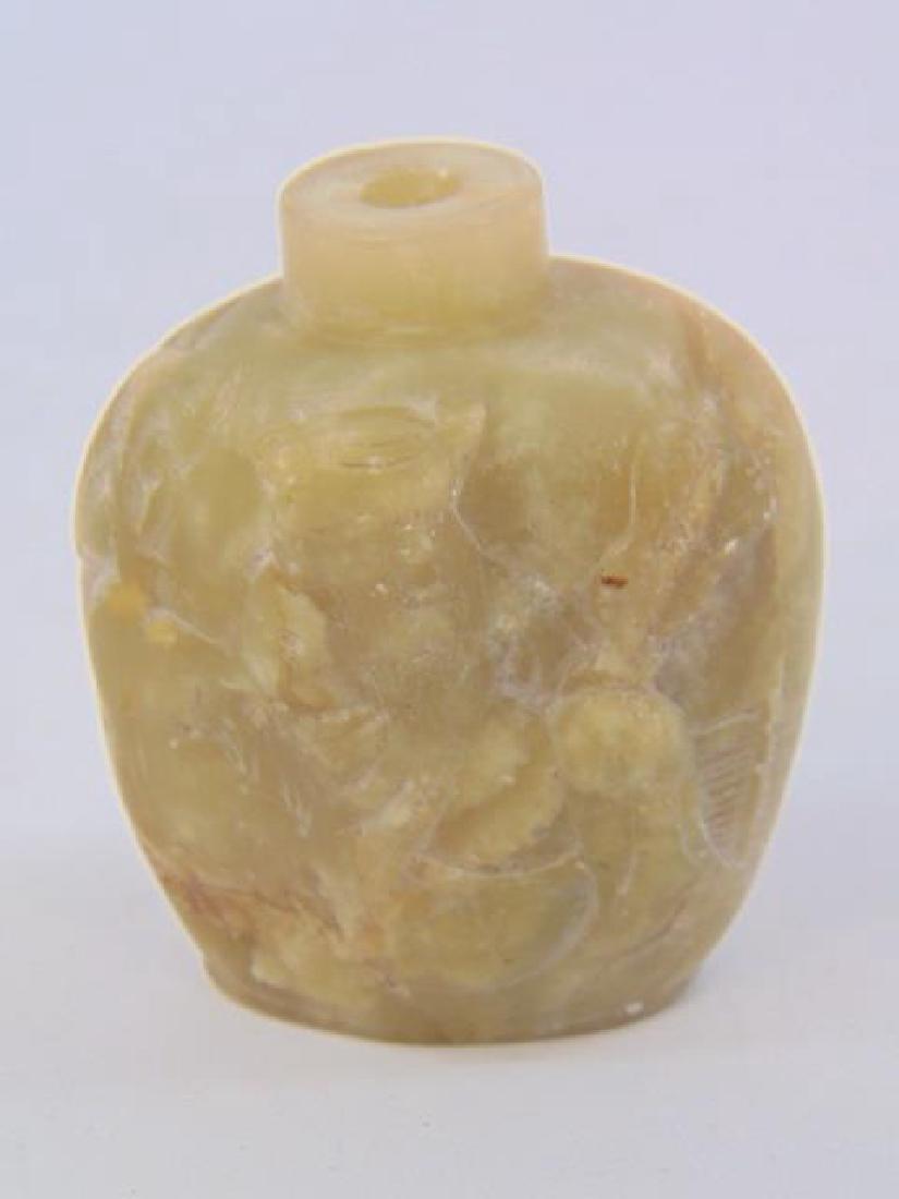 Antique Chinese Carved Soap Stone Snuff Bottle (1 of 3)