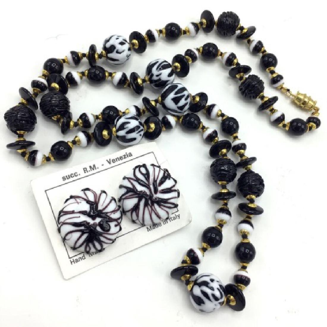 Venetian / Murano Glass Beaded Necklace & Earrings (1 of 3)