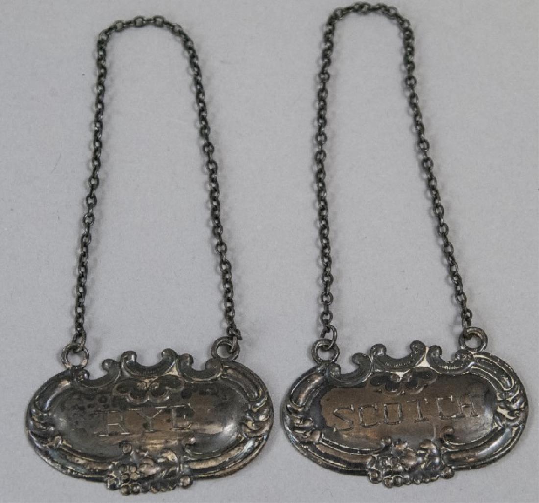 Pair 19th Century  Sterling Silver Decanter Tags (1 of 4)