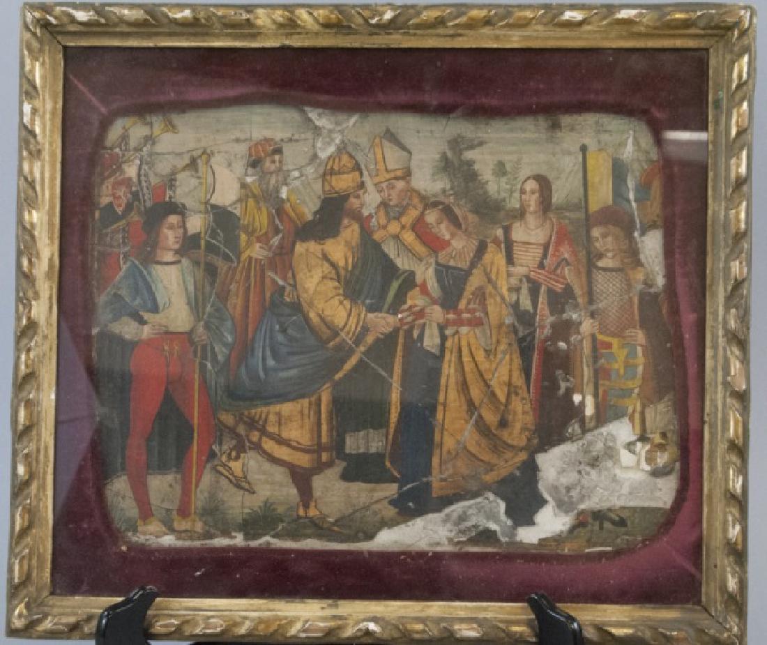 Antique 17th C Italian Tempera Painting on Panel (1 of 9)