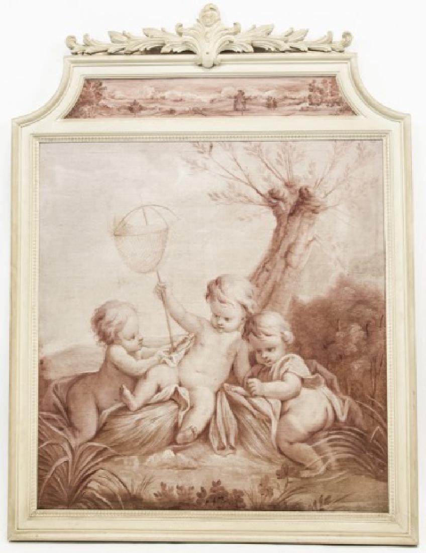 Antique 19th Century French Oil on Canvas Cherubs (1 of 6)