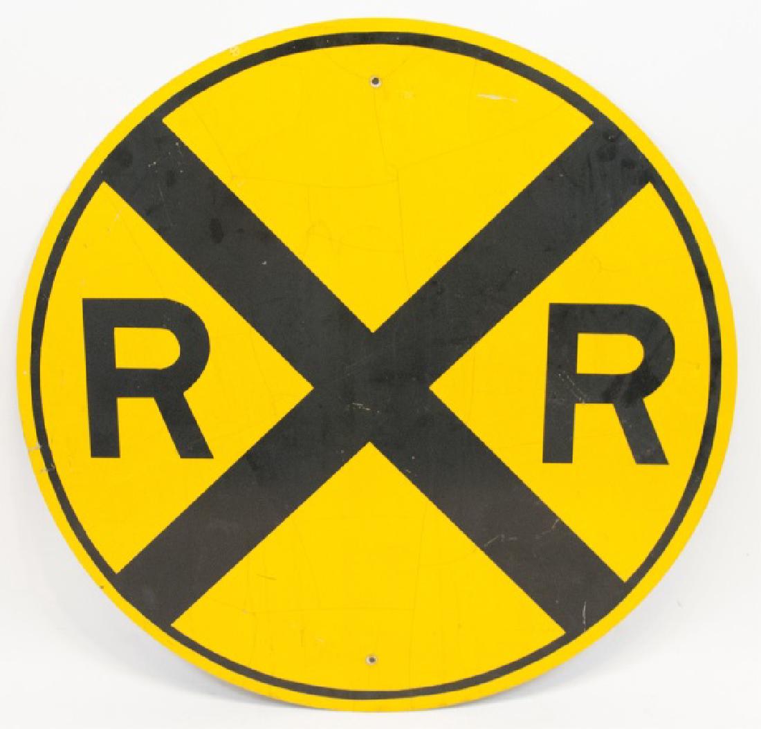 Large Vintage Rail Road Crossing Traffic Sign (1 of 4)
