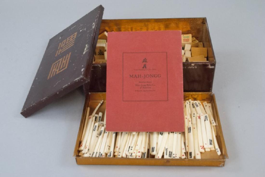 Vintage Mahjong Game Set in Tin Box (1 of 9)