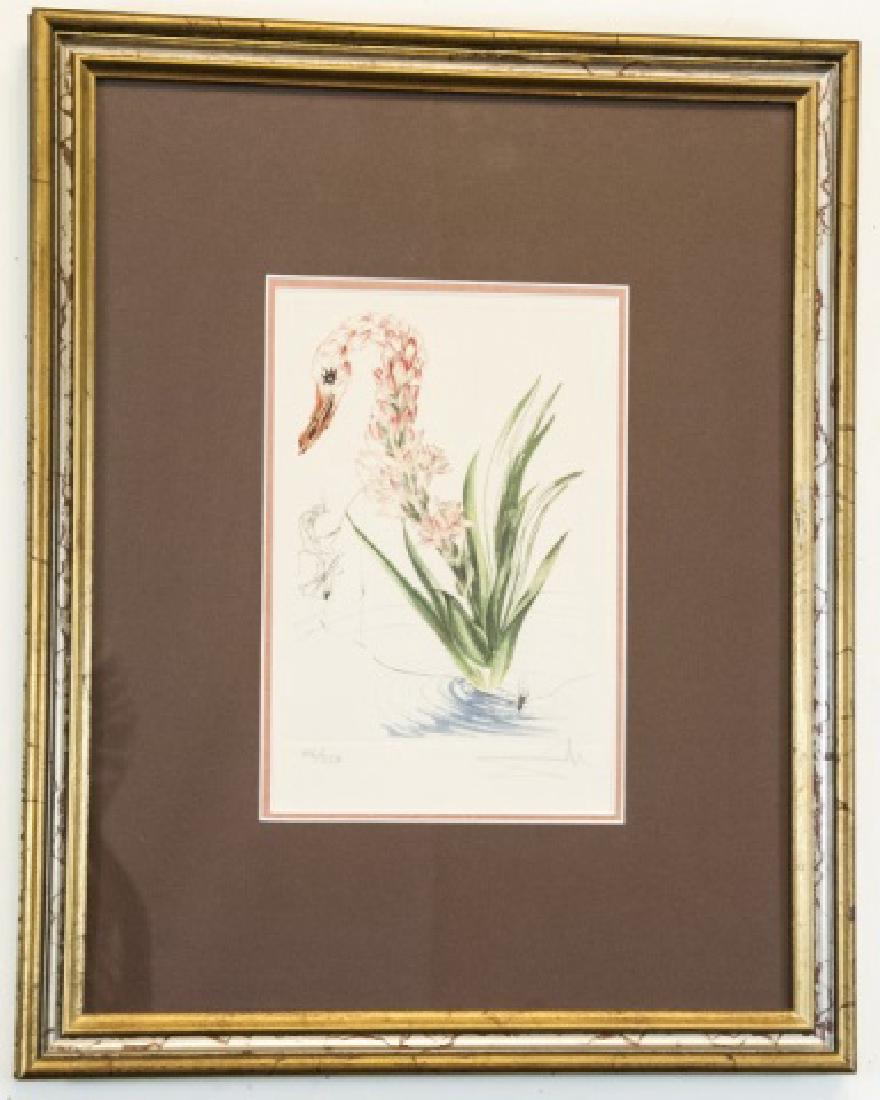 Salvador Dali Water Hibiscus & Swan Lithograph (1 of 5)