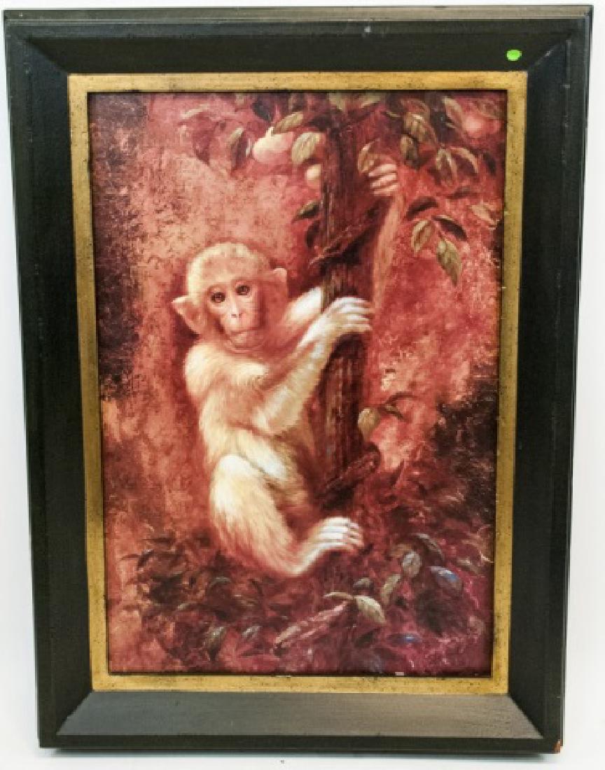 Contemporary Oil On Canvas Monkey Painting (1 of 4)
