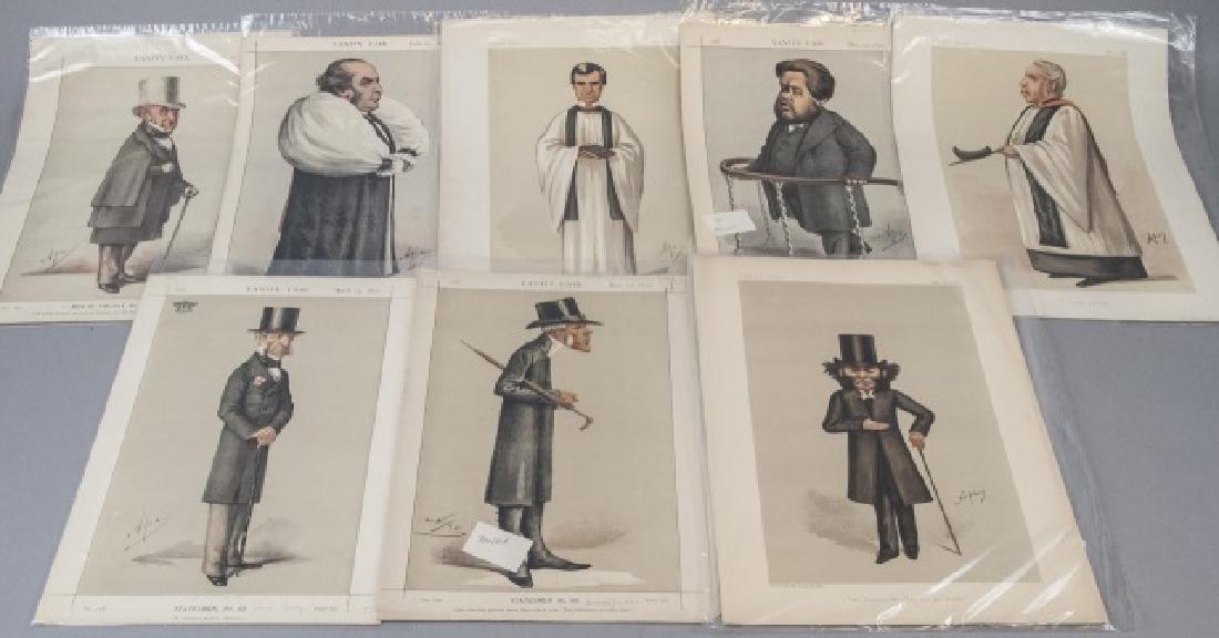 19th Century Vanity Fair APEY Lithography Prints: 19th Century Vanity Fair APEY Lithography Prints, this lot features 8 prints all signed by APEY, they are all measured at 14.5 x 10.5 inches