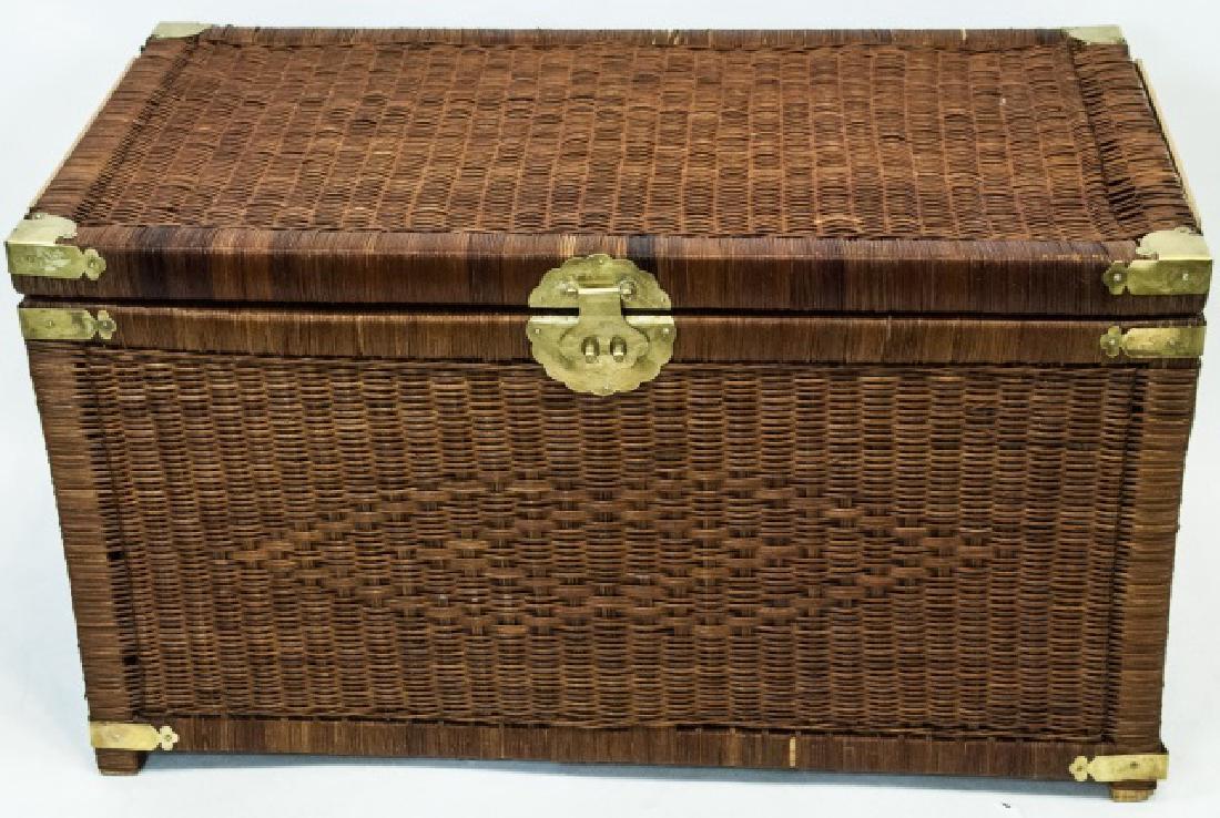 Vintage Asian Style Wicker Chest (1 of 4)