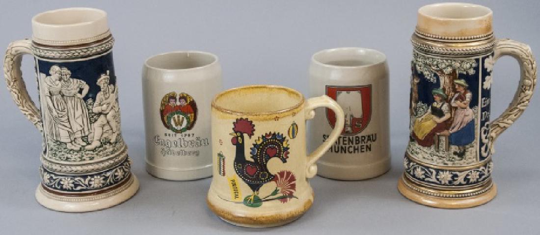 Lot Of Ceramic German Beer Mugs & Steins (1 of 8)