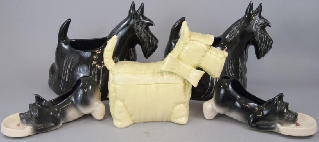 Ceramic Scottish Terrier Planters & Cookie Jar (1 of 10)