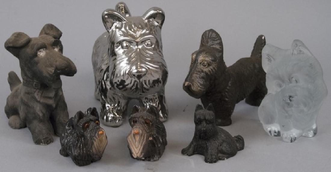 Lot Of Plaster, Ceramic & Glass Scottish Terriers (1 of 6)