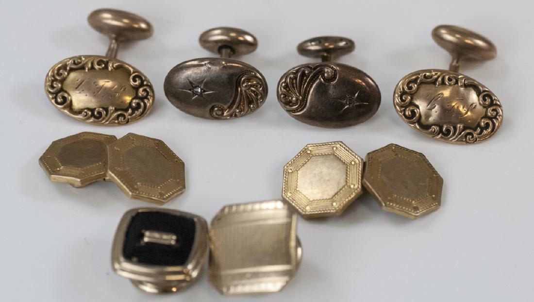 Gold Filled / Gold Tone Cuff Links & Buttons (1 of 6)
