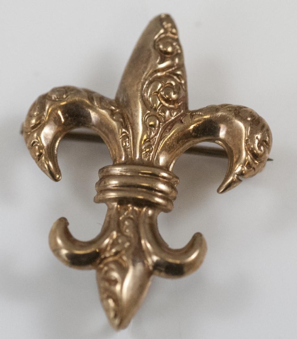 Estate14kt Yellow Gold Fleur de Lis Brooch (1 of 5)