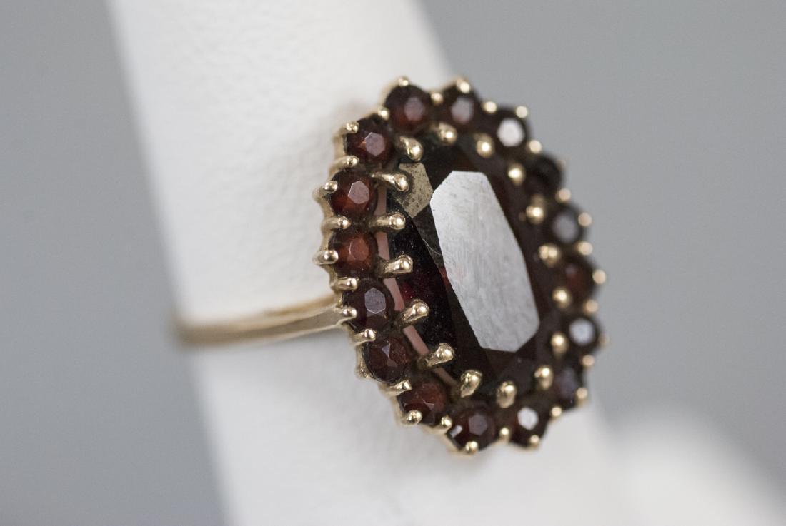 Estate Antique 10kt Yellow Gold & Garnet Ring (1 of 8)
