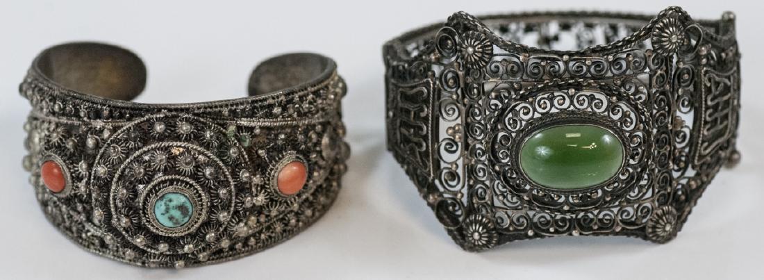 Two Vintage Silver Bracelets - China & Tibetan (1 of 5)