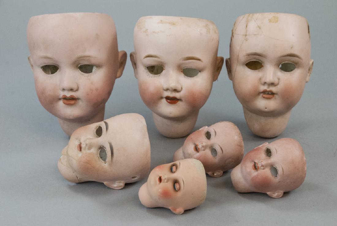 Seven Antique Bisque Head German Dolls (1 of 9)