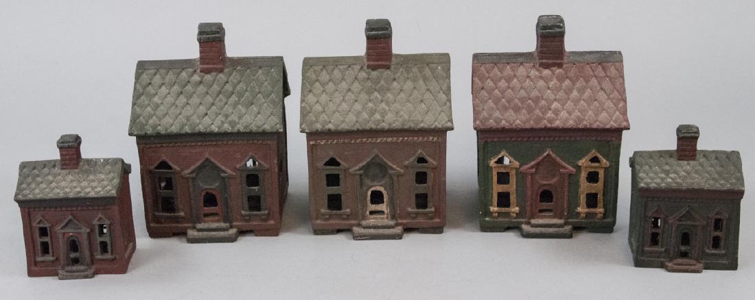 Five Cast Iron Figural Toy Banks (1 of 8)