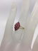 Vintage 14kt Yellow Gold & Ruby Navette Form Ring - 2