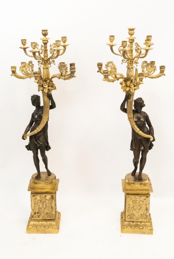 Impressive Neo Classical Style Bronze Candelabras (1 of 8)